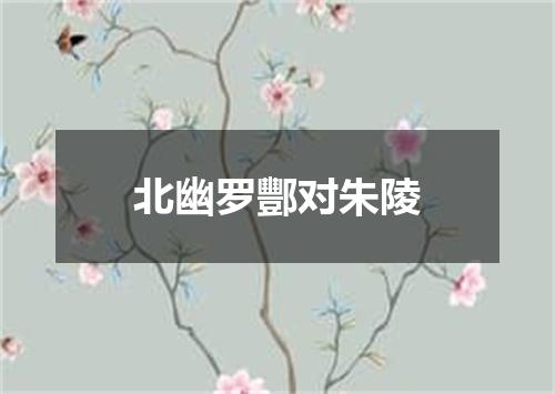 北幽罗酆对朱陵