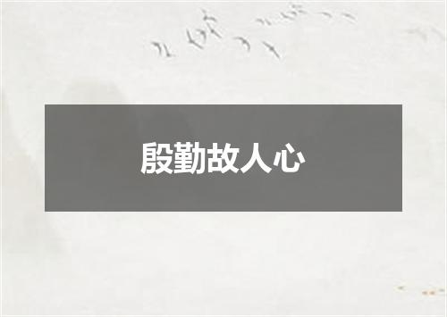 殷勤故人心
