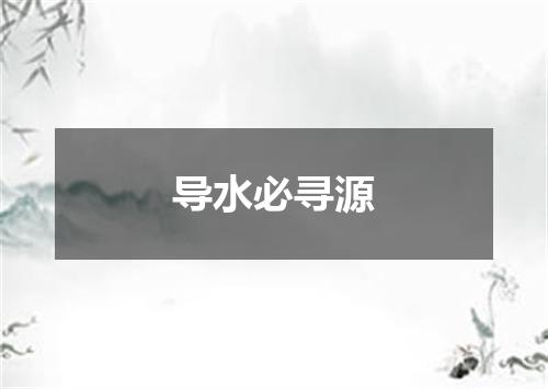 导水必寻源