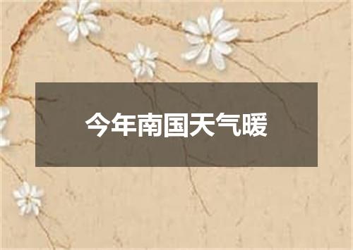 今年南国天气暖