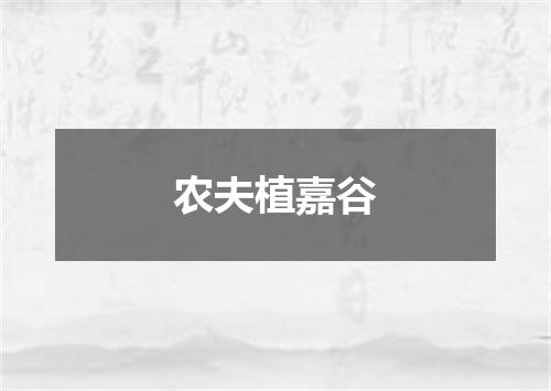 农夫植嘉谷