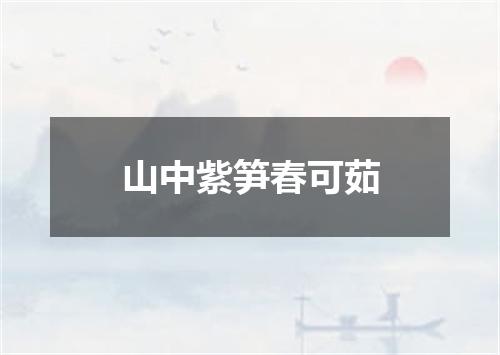 山中紫笋春可茹
