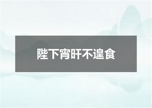 陛下宵旰不遑食