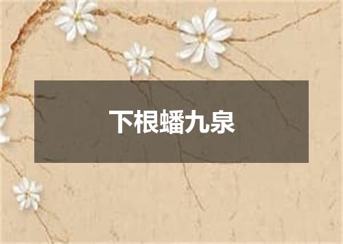 下根蟠九泉