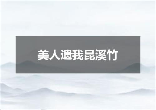 美人遗我昆溪竹