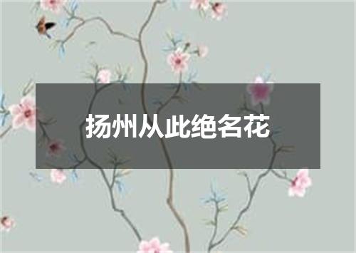 扬州从此绝名花