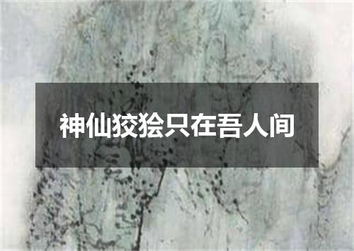 神仙狡狯只在吾人间