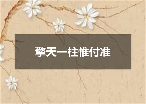 擎天一柱惟付准