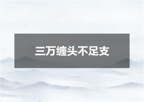 三万缠头不足支