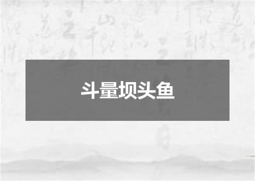 斗量坝头鱼