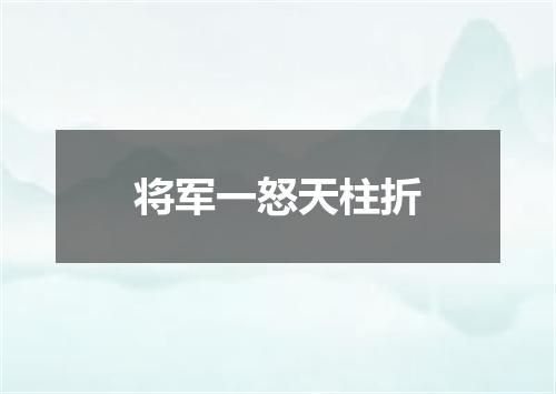 将军一怒天柱折
