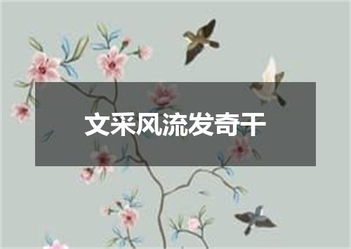 文采风流发奇干