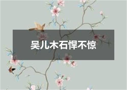 吴儿木石悍不惊