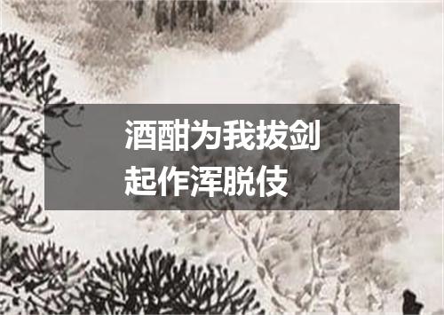 酒酣为我拔剑起作浑脱伎