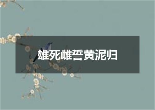 雄死雌誓黄泥归
