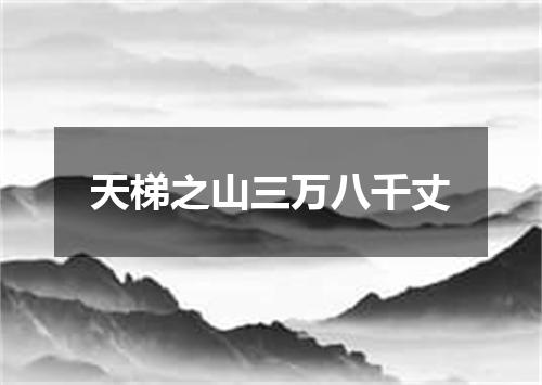 天梯之山三万八千丈