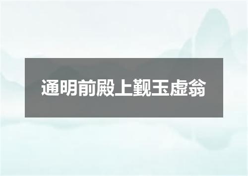 通明前殿上觐玉虚翁