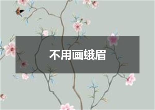 不用画蛾眉