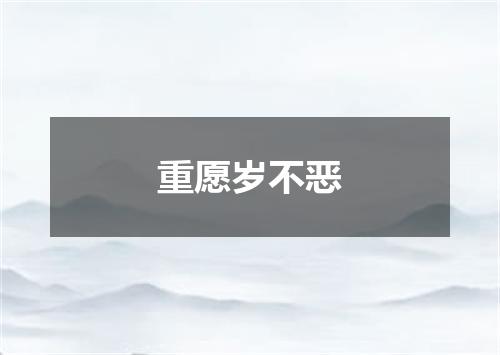 重愿岁不恶