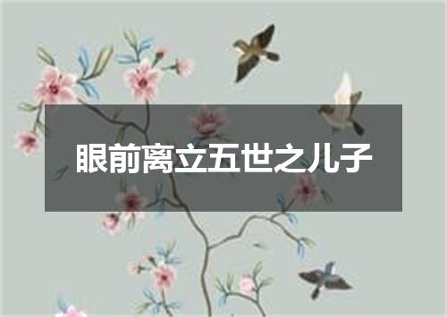眼前离立五世之儿子