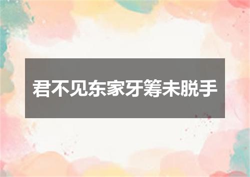 君不见东家牙筹未脱手