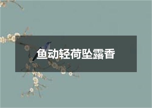 鱼动轻荷坠露香