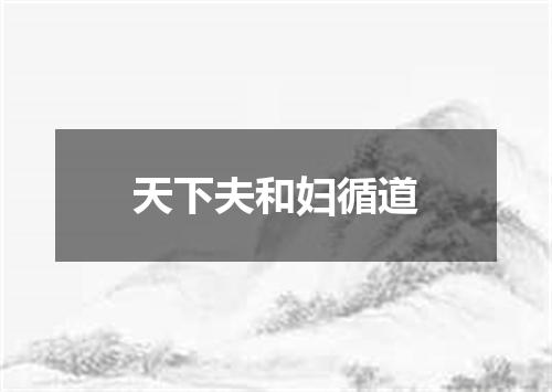 天下夫和妇循道