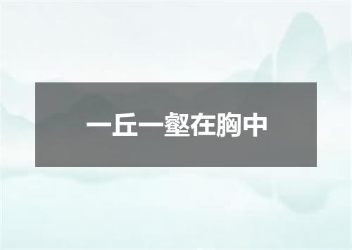一丘一壑在胸中