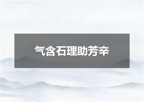 气含石理助芳辛