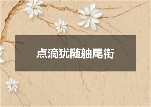 点滴犹随舳尾衔