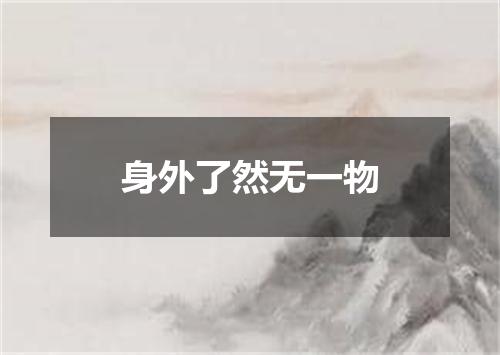 身外了然无一物
