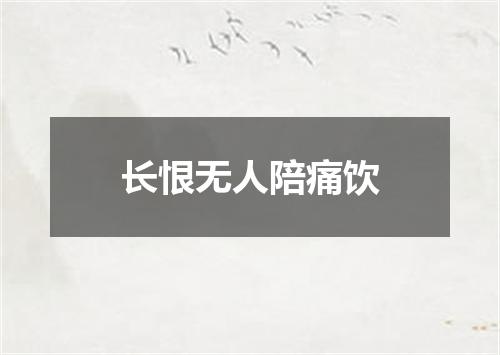 长恨无人陪痛饮