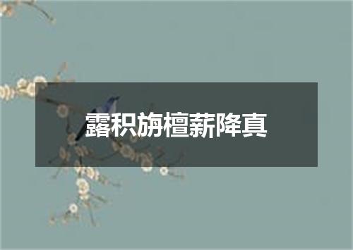 露积旃檀薪降真