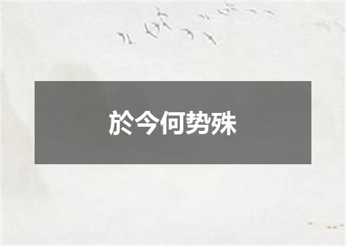 於今何势殊