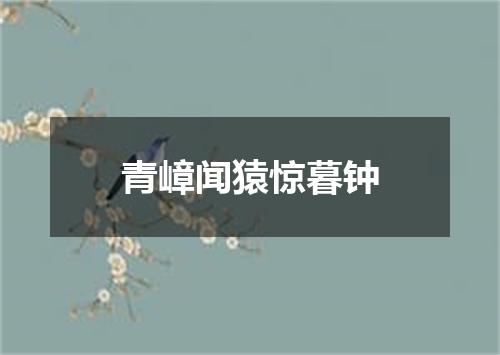 青嶂闻猿惊暮钟