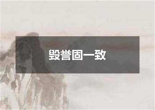 毁誉固一致