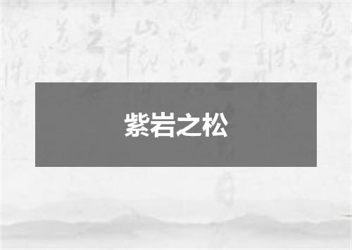 紫岩之松