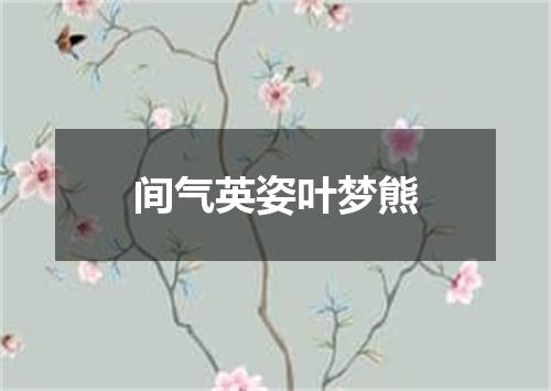 间气英姿叶梦熊