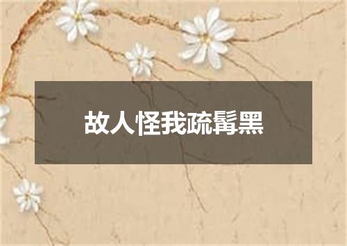 故人怪我疏髯黑