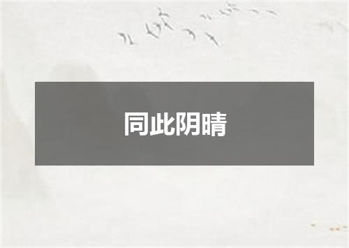 同此阴晴