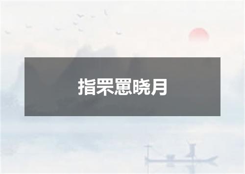 指罘罳晓月