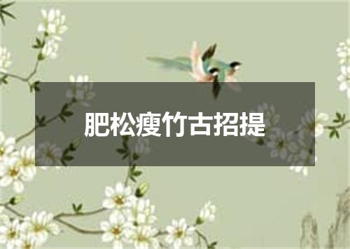 肥松瘦竹古招提