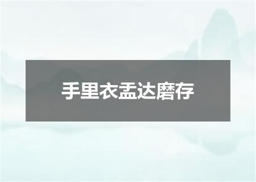 手里衣盂达磨存