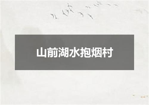 山前湖水抱烟村