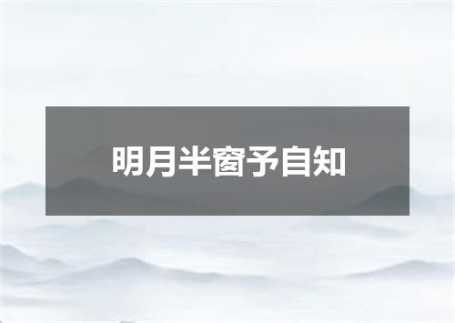 明月半窗予自知