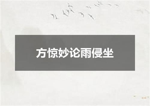 方惊妙论雨侵坐