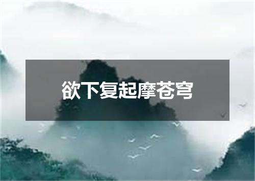 欲下复起摩苍穹