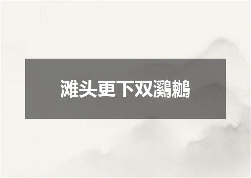 滩头更下双鸂鶒