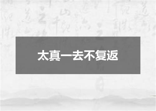 太真一去不复返