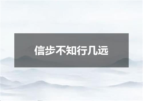 信步不知行几远